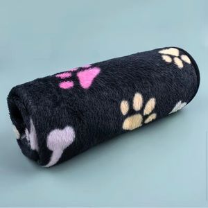 Cozy Pet Blanket: Keep Your Dog or Cat Warm with a Cute Cartoon Bone Paw Print